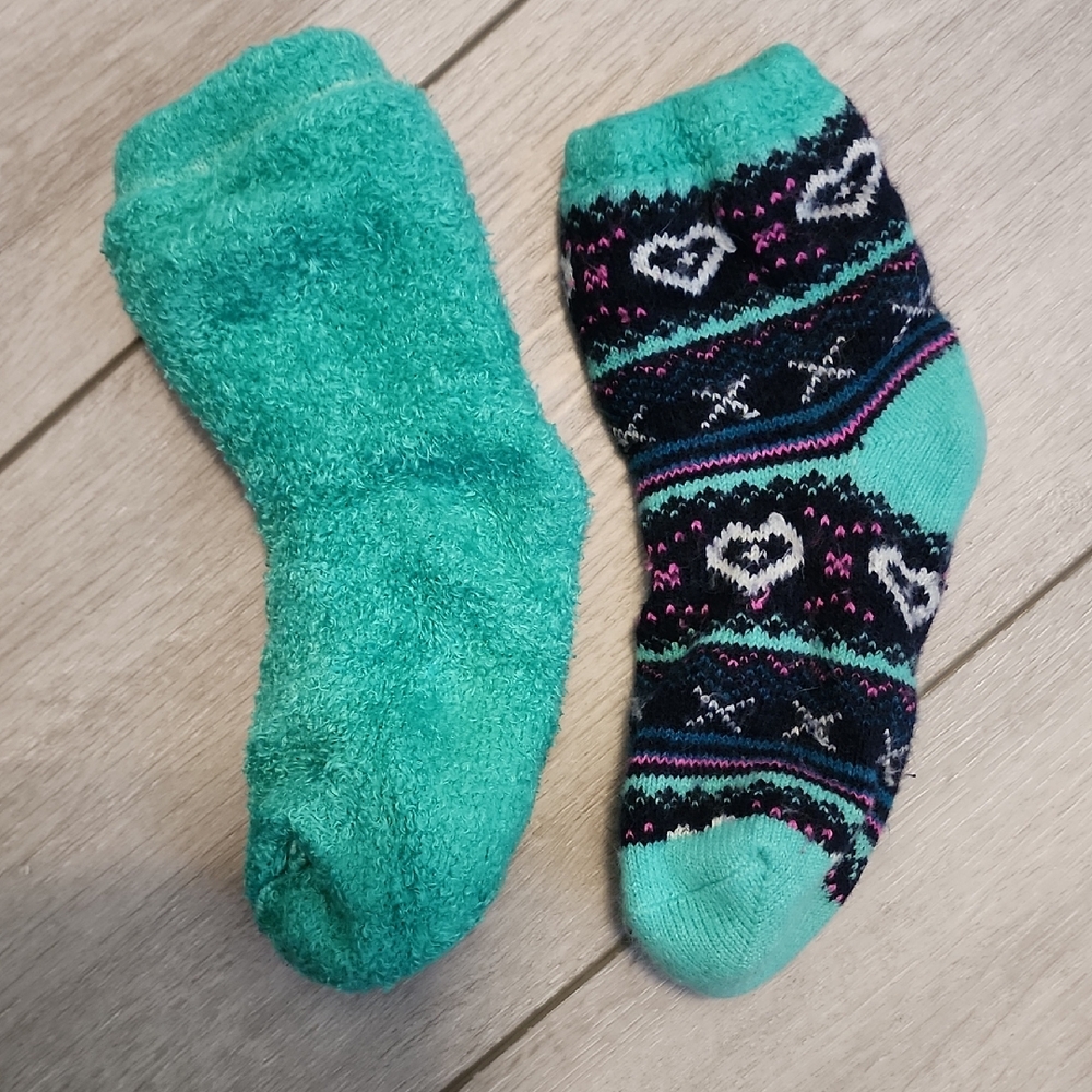 Kids' Teal and Patterned Casual Socks
